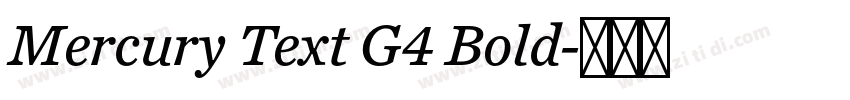 Mercury Text G4 Bold字体转换